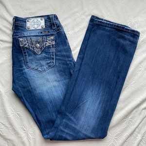Sz 31 Miss Me Mid Rise Easy Boot Jeans